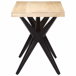 vidaXL Dining Table Home Kitchen Dining Room Dinner Table Breakfast Side Table - natural, 120 x 60 x 76 cm