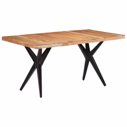 vidaXL Rough Mango Wood Dining Table Wooden Dinner Desk Kitchen Furniture - Additional view 10