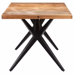 vidaXL Rough Mango Wood Dining Table Wooden Dinner Desk Kitchen Furniture - Additional view 4