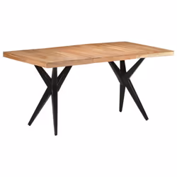 vidaXL Rough Mango Wood Dining Table Wooden Dinner Desk Kitchen Furniture - Additional view 9