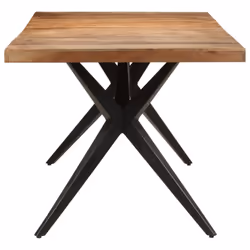 vidaXL Dining Table Home Kitchen Dining Room Dinner Table Breakfast Side Table - bleached, 200 x 90 x 76 cm - Additional view 2