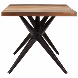 vidaXL Dining Table Solid Reclaimed Wood Wooden Kitchen Furniture Dinner Desk - Additional view 2