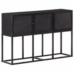 vidaXL Solid Mango Wood Sideboard Storage Cupboard Wooden Side Carved Cabinet - Additional view 10