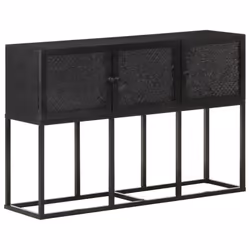 vidaXL Solid Mango Wood Sideboard Storage Cupboard Wooden Side Carved Cabinet - Additional view 8