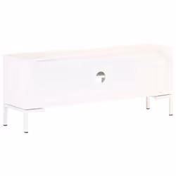 vidaXL Solid Mango Wood TV Cabinet White Television Storage Stand Lowboard - Additional view 6