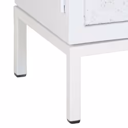 vidaXL Solid Mango Wood TV Cabinet White Television Storage Stand Lowboard - Additional view 7