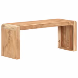 vidaXL Solid Acacia Wood Bench Hall Entryway Indoor Dining Seat Furniture - Additional view 9