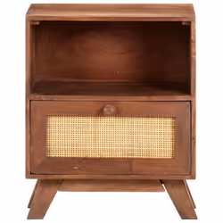vidaXL Solid Mango Wood Bedside Cabinet 40x30x50 cm Nightstand Bedside Table