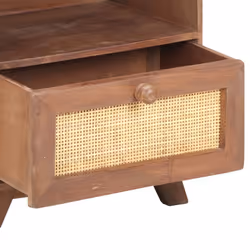 vidaXL Solid Mango Wood Bedside Cabinet 40x30x50 cm Nightstand Bedside Table - Additional view 5