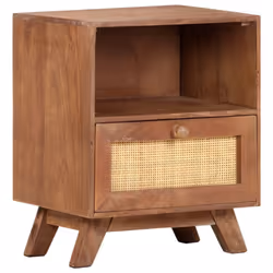 vidaXL Solid Mango Wood Bedside Cabinet 40x30x50 cm Nightstand Bedside Table - Additional view 7
