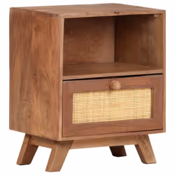vidaXL Solid Mango Wood Bedside Cabinet 40x30x50 cm Nightstand Bedside Table - Additional view 8