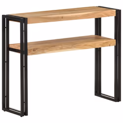 vidaXL Console Table Hallway Accent Couch Table Side Coffee Tea End Table - solid acacia wood, 90 x 30 x 75 cm - Additional view 4
