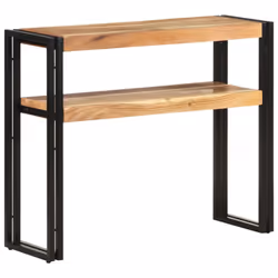 vidaXL Console Table Hallway Accent Couch Table Side Coffee Tea End Table - solid acacia wood, 90 x 30 x 75 cm - Additional view 5