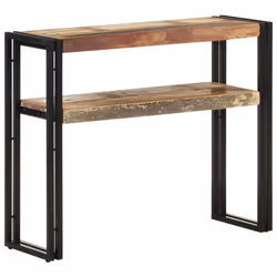 vidaXL Console Table Hallway Accent Couch Table Side Coffee Tea End Table - solid reclaimed wood, 90 x 30 x 75 cm - Additional view 5