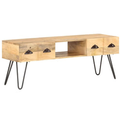 vidaXL Solid Mango Wood TV Cabinet Media Unit TV Stand Hifi Stereo Cabinet