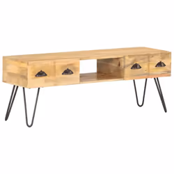 vidaXL Solid Mango Wood TV Cabinet Media Unit TV Stand Hifi Stereo Cabinet - Additional view 5