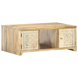 vidaXL Solid Mango Wood Coffee Table Wooden Accent Side End Sofa Couch Table