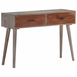 vidaXL Solid Rough Mango Wood Console Table Grey Accent Table Living Room - Additional view 7