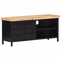 vidaXL Rough Mango Wood TV Cabinet Wooden Media Stand Stereo Unit Lowboard - Additional view 8