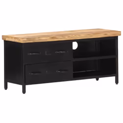 vidaXL Rough Mango Wood TV Cabinet Wooden Media Stand Stereo Unit Lowboard - Additional view 9
