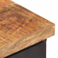 vidaXL Rough Mango Wood Bedside Cabinet Nightstand Home Organiser Lowboard - Additional view 5