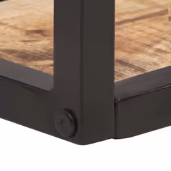 vidaXL 2x Rough Mango Wood Wall Shelves 40 cm Home Decor Floating Display Rack - Additional view 5