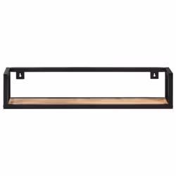 vidaXL 2x Rough Mango Wood Wall Shelves 80 cm Home Decor Floating Display Rack