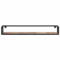 vidaXL 2x Rough Mango Wood Wall Shelves 120 cm Home Floating Display Rack