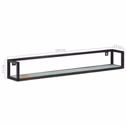 vidaXL 2x Wall Shelves 120 cm Solid Reclaimed Wood Home Floating Display Rack - Additional view 6
