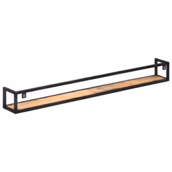 vidaXL 2x Rough Mango Wood Wall Shelves 160 cm Home Decor Storage Display Rack