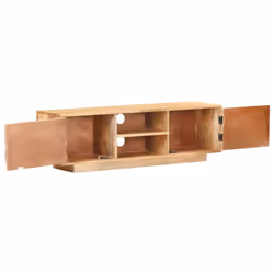vidaXL Solid Mango Wood TV Cabinet Wooden Hifi Stereo Plasma Media Unit Stand - Additional view 4