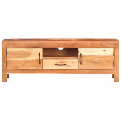 vidaXL Solid Acacia Wood TV Cabinet Wooden Hifi Stereo Plasma Media Unit Stand