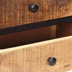 vidaXL Rough Mango Wood Sideboard Furniture Wooden Storage Cupboard Cabinet - Additional view 4