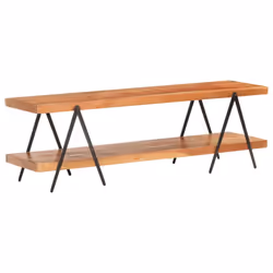 vidaXL Solid Acacia Wood TV Cabinet Console Table Sideboard Stereo Media Stand - Additional view 6