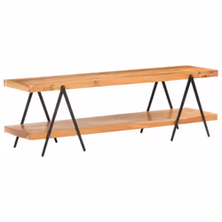 vidaXL Solid Acacia Wood TV Cabinet Console Table Sideboard Stereo Media Stand - Additional view 7