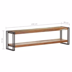 vidaXL TV Cabinet Solid Reclaimed Wood TV Storage Stand Wooden Stereo Lowboard - Additional view 4