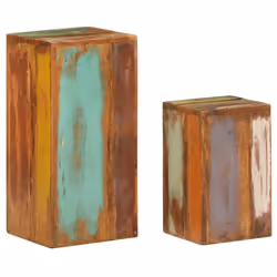 vidaXL Plant Stands Side Tables Rack Sofa Table 2 pcs Solid Reclaimed Wood