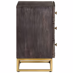 vidaXL Solid Mango Wood Bed Cabinet Black Home Nightstand Bedside Cabinet
