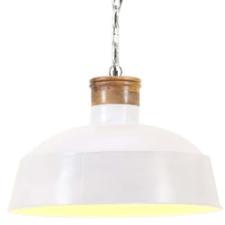 vidaXL Industrial Hanging Lamp 42 cm White E27 Pendant Ceiling Light Bedroom