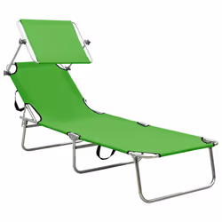 VidaXL 310325 outdoor chair Lounge Padded seat Steel, Polyester Green