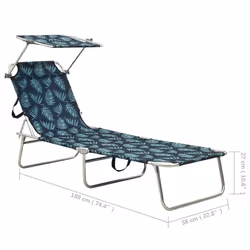 VidaXL 310328 outdoor chair Lounge Padded seat Steel, Polyester Multicolour - Additional view 8