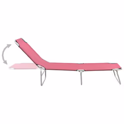 VidaXL 310330 outdoor chair Lounge Padded seat Fabric, Steel Pink - Additional view 3