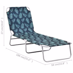 VidaXL 310331 outdoor chair Lounge Padded seat Steel, Polyester Multicolour - Additional view 8