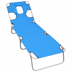 VidaXL 310332, Lounge, Padded seat, Steel, Polyester, Blue, Turquoise, 120 kg, 1890 mm