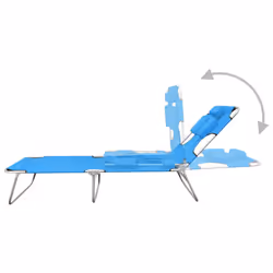 VidaXL 310332 outdoor chair Lounge Padded seat Steel, Polyester Blue, Turquoise - Additional view 6