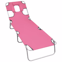 VidaXL 310333, Lounge, Padded seat, Steel, Polyester, Magenta, 120 kg, 1890 mm