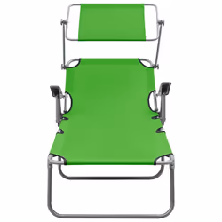 VidaXL 310335 outdoor chair Lounge Padded seat Fabric, Steel Green