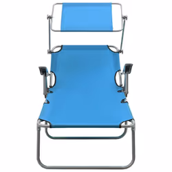 VidaXL 310336 outdoor chair Lounge Padded seat Fabric, Steel Blue