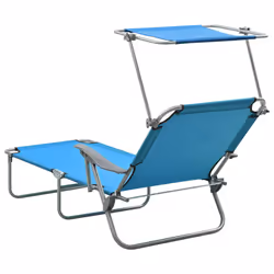 VidaXL 310336 outdoor chair Lounge Padded seat Fabric, Steel Blue