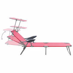 VidaXL 310337 outdoor chair Lounge Padded seat Fabric, Steel Pink - Additional view 4